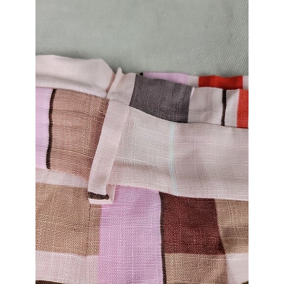 Anne Taylor Skirt 6 Petite Pencil Knee Pink Zip Preppy Office Linen Blend Modern - Picture 8 of 16